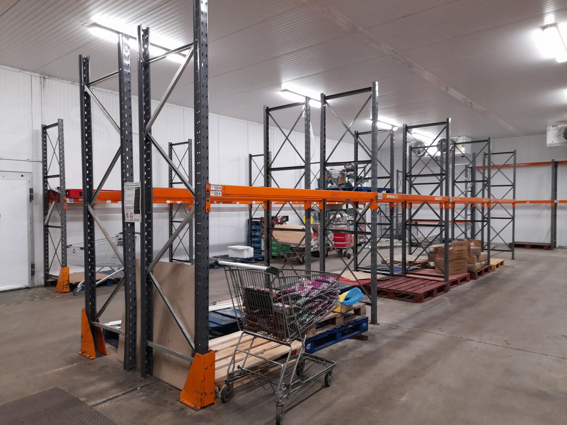 22 Bays of various 3m high pallet racking (Room 8 – Chill room – please note that you may be