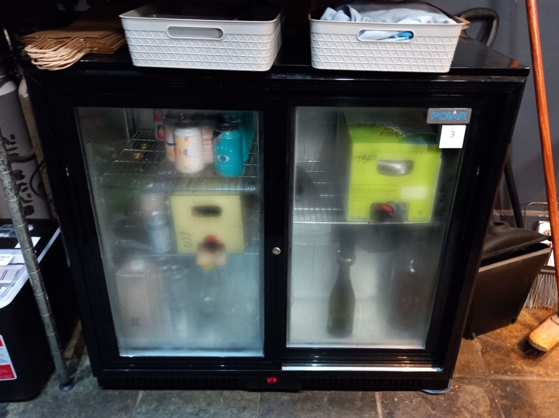 Polar Double Glazed Door Bottle Fridge 240v