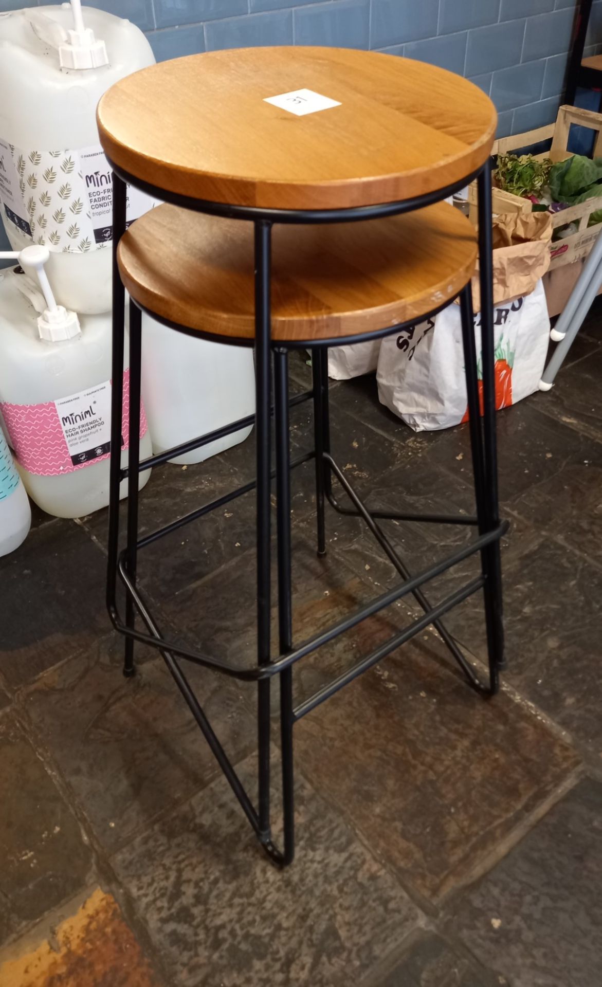 8 x Steel Framed Bar Stools