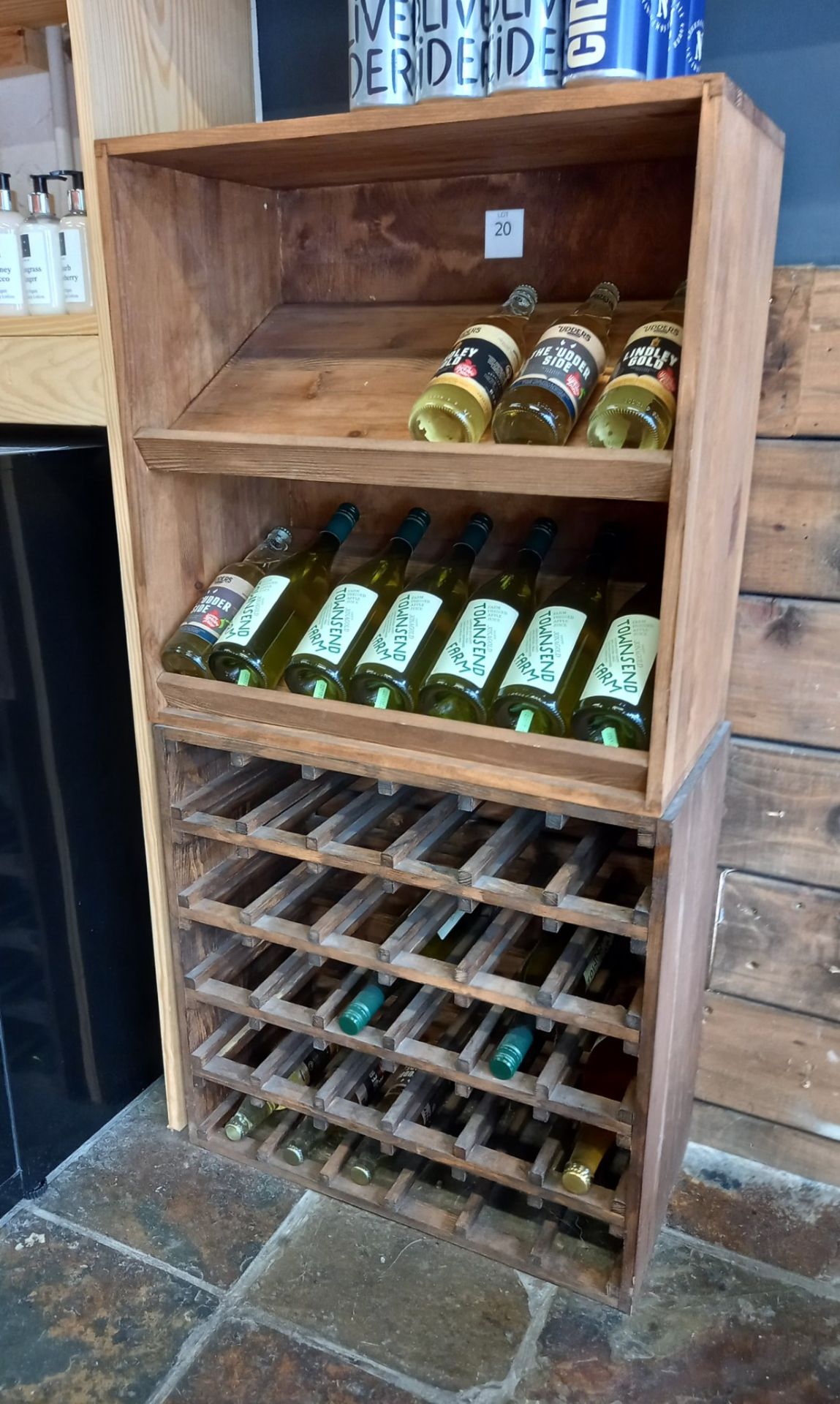 2 Section Modular Wine Bottle Storage Unit 600 x 1200mm