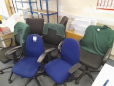 7x Various Mobile Adjustable Office Chairs