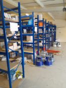 7x 4 Bays of Blue Steel Boltless Modular Racking,
