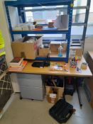 Contents Of Room To Include 3x Desks, Office Chair, HP LaserJet M1005 Multi-Function Printer, Pedest