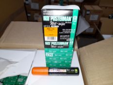 1 x Box of Kuretake Zig Posterman Wet-Wipe Orange PMA-770 Markers, approximately 240 markers,