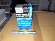 1 x Box of Kuretake Post-Chalk Erasable Silver PMA-570ME Markers, approximately 700 markers,