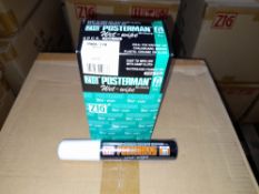 1 x Box of Kuretake Zig Posterman Wet-Wipe white PMA-770 Markers, approximately 240 markers,