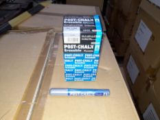 1 x Box of Kuretake Post-Chalk Erasable Silver PMA-570ME Markers, approximately 700 markers,