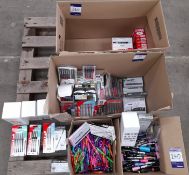 Large assortment of Uni stock to pallet, to include Uni-ball pens, Posca markers, Uniball Signo,