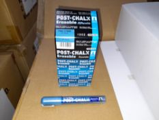 1 x Box of Kuretake Post-Chalk Erasable MT Blue PMA-570ME Markers, approximately 700 markers,