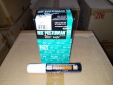 1 x Box of Kuretake Zig Posterman Wet-Wipe white PMA-770 Markers, approximately 240 markers,