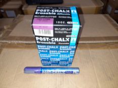 1 x Box of Kuretake Post-chalk Erasable MT Violet PMA-570ME Markers, approximately 700 markers,