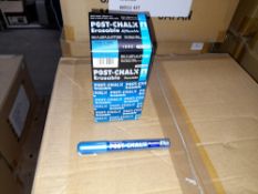 1 x Box of Kuretake Post-Chalk Erasable MT Blue PMA-570ME Markers, approximately 700 markers,