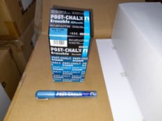 1 x Box of Kuretake Post-Chalk Erasable MT Blue PMA-570ME Markers, approximately 700 markers,