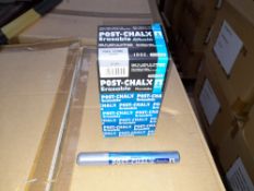 1 x Box of Kuretake Post-Chalk Erasable Silver PMA-570ME Markers, approximately 700 markers,