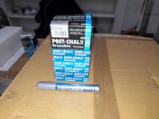 1 x Box of Kuretake Post-Chalk Erasable Silver PMA-570ME Markers, approximately 700 markers,