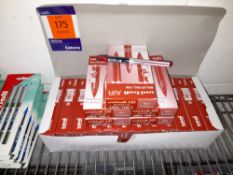 17 x Boxes of Uniball Air UBA-188-L Roller Ball pens, red (12 per box)