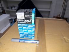 1 x Box of Kuretake Post-Chalk Erasable Silver PMA-570ME Markers, approximately 700 markers,