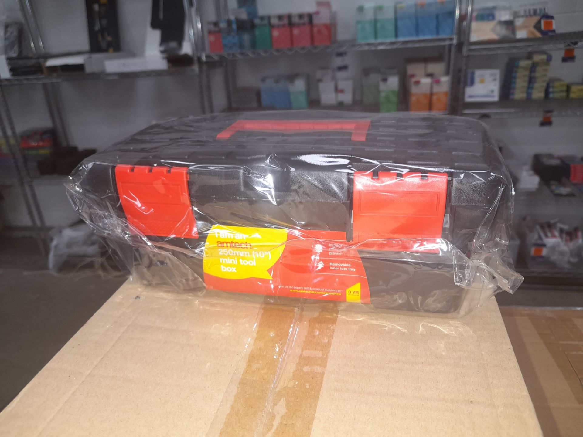 1 x Box of Amtech 10” Multi Plastic Mini Toolboxes (2 x cartons per box, 10 x tool boxes per carton, - Image 2 of 2