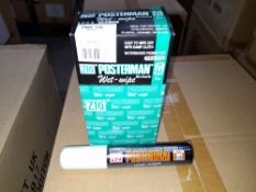 1 x Box of Kuretake Zig Posterman Wet-Wipe white PMA-770 Markers, approximately 240 markers,