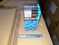 1 x Box of Kuretake Post-Chalk Erasable Silver PMA-570ME Markers, approximately 700 markers,