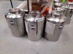 3 x Sansone 70L stainless steel vats