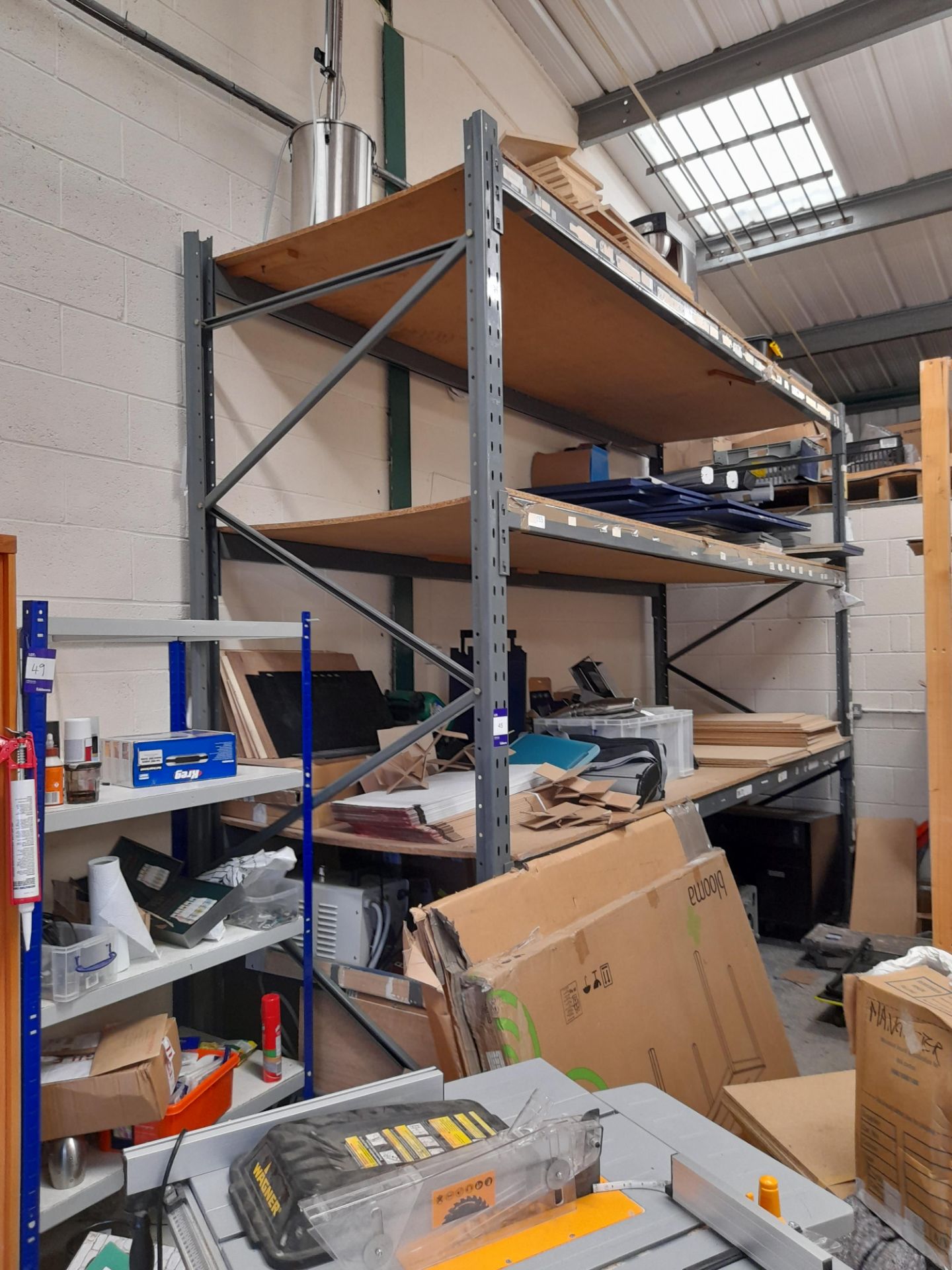 1 x Bay of pallet racking (contents excluded)
