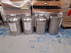 4 Various stainless steel vats