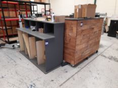 2 x Part finished wooden bars/display units