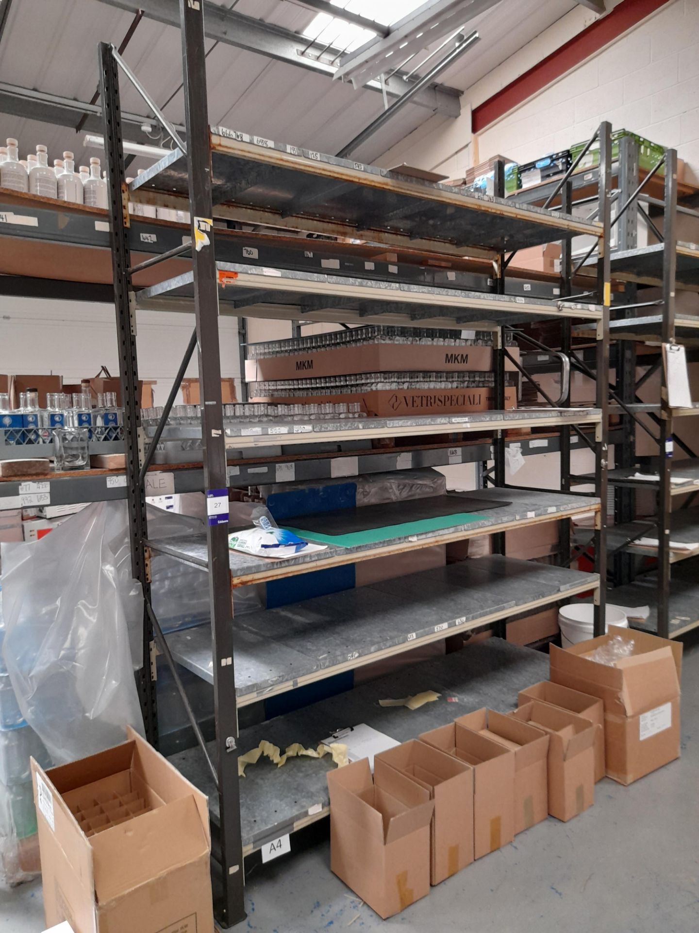 3 x Bays of various racking, with metal shelving (contents excluded) - Image 2 of 4