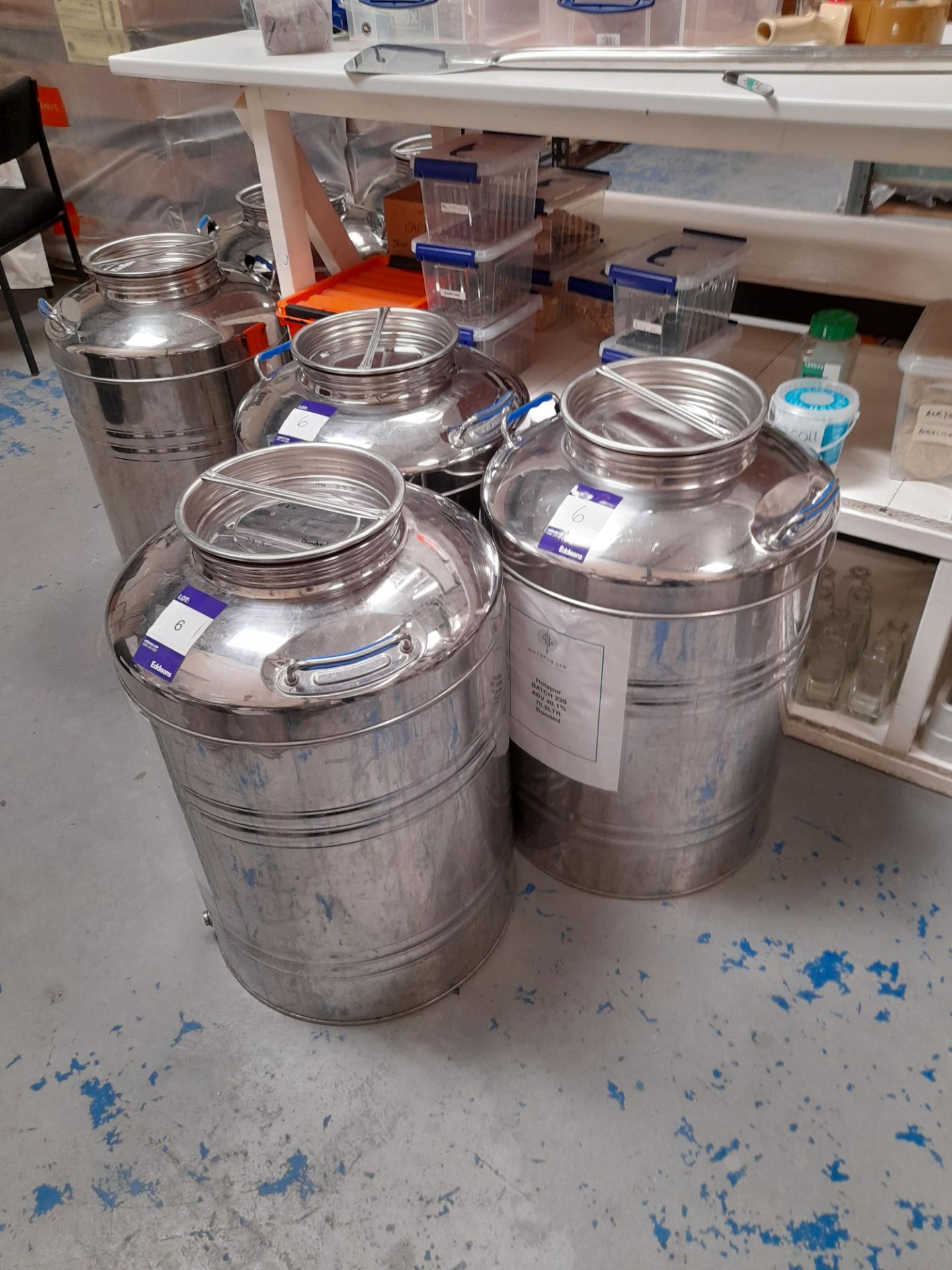 3 x Various Sansone stainless steel vats