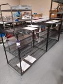 2 x three tier mesh racks (Contents excluded)