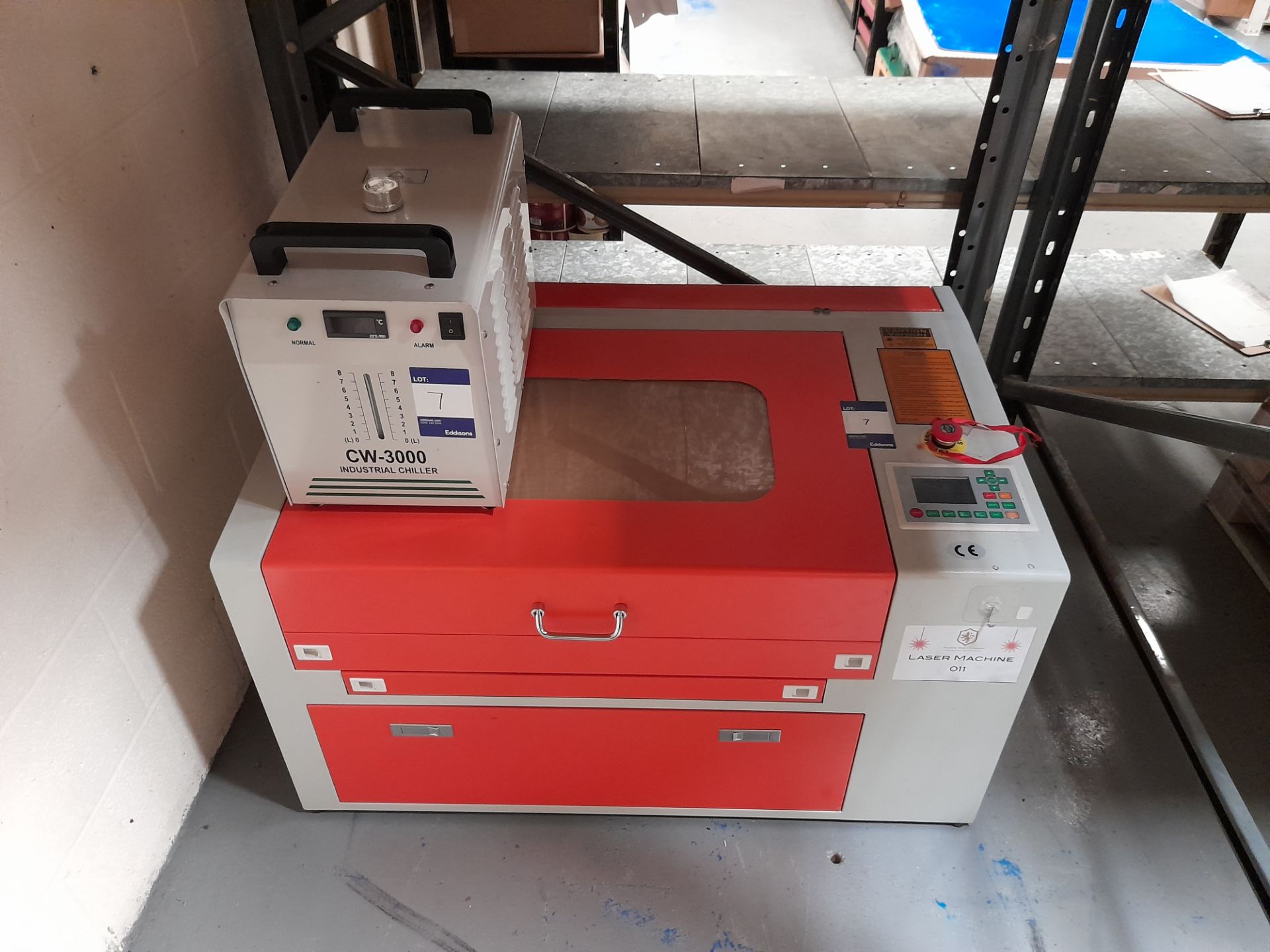 Laser engraving machine, with CW-3000 industrial chiller - Image 2 of 2