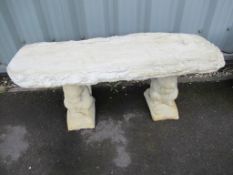 Squirrel and Timber Effect Garden Bench