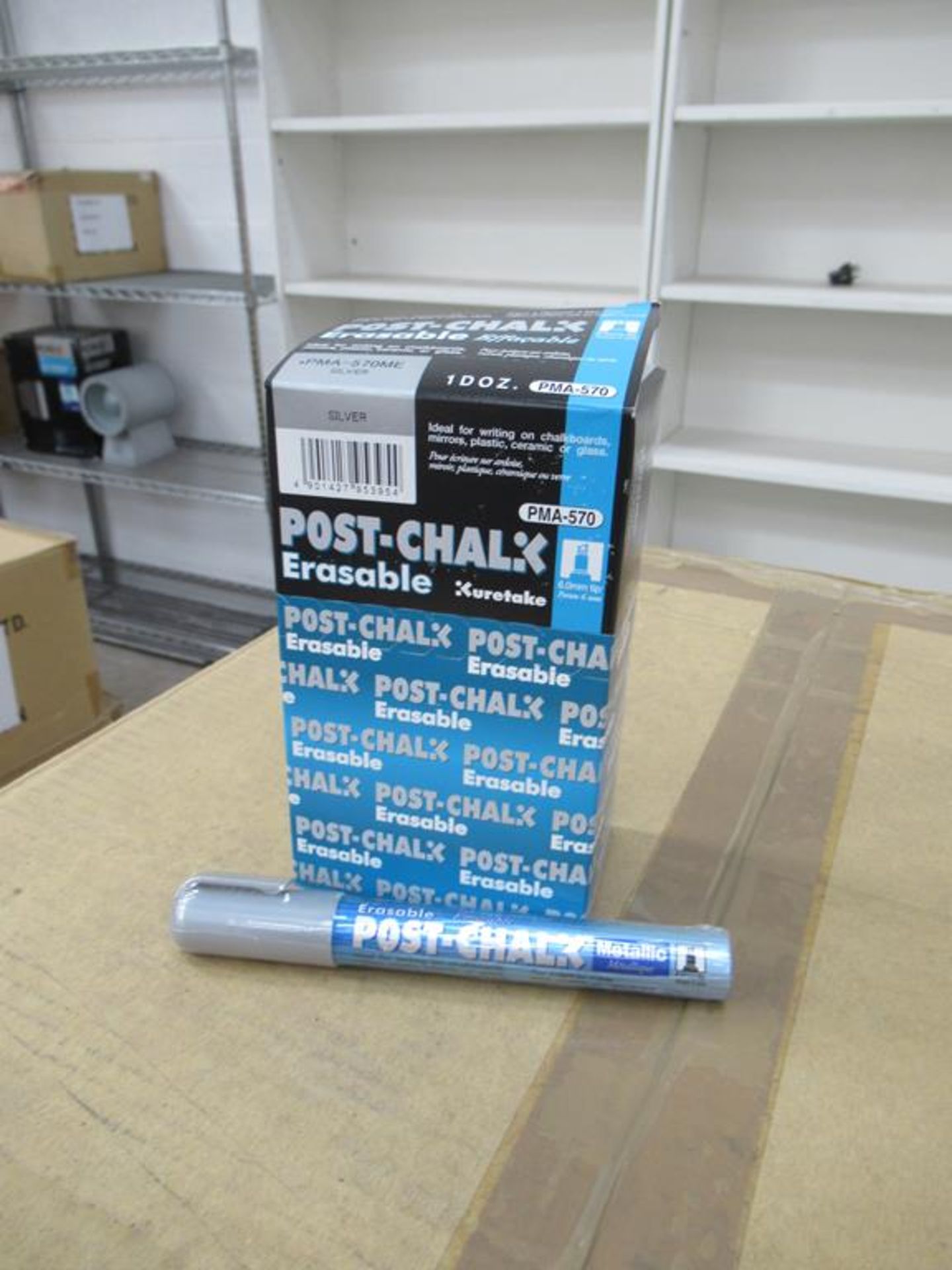 1 x Box of Kuretake Post-Chalk Erasable Silver PMA