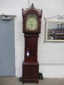 Mahogany Grandfather Clock (clockface Details Faded)