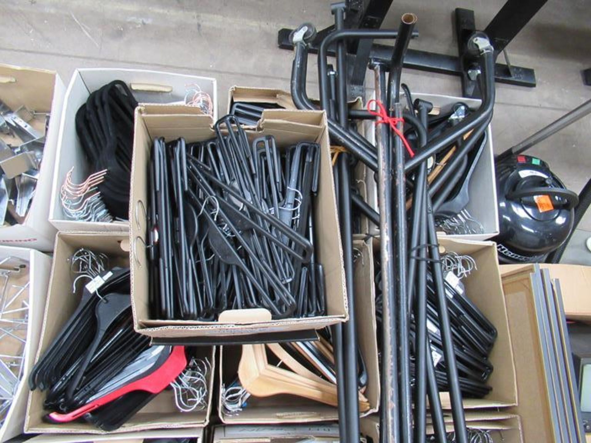 1x Pallet to contain a large qty of coat hangers and 3x dismantled clothes rails - Image 3 of 3