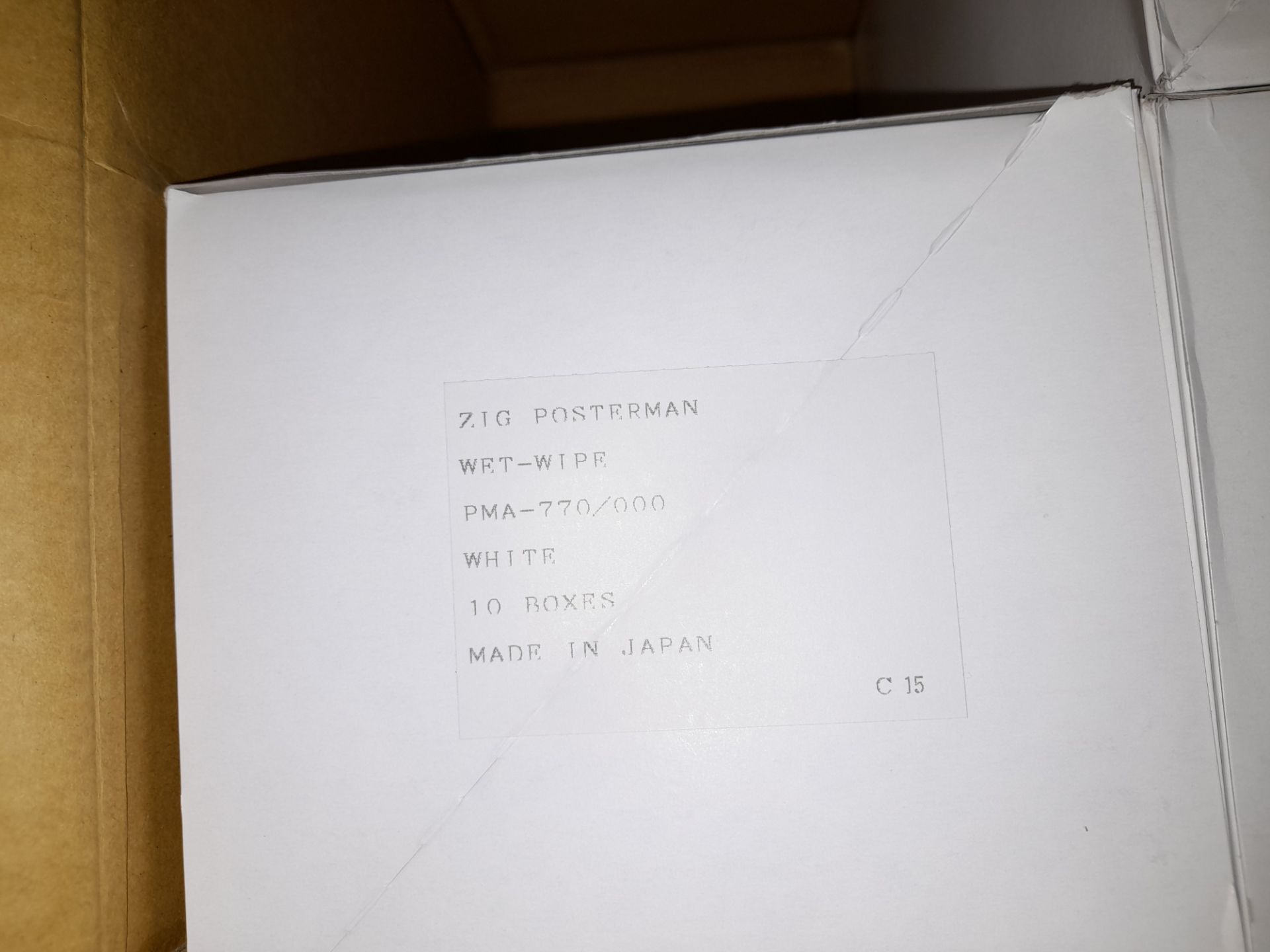 1 x Box of Kuretake Zig Posterman Wet-Wipe white P - Image 3 of 6