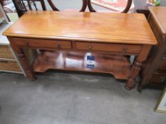 Wooden Two Drawer Console Table