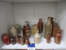 2x Shelves of Assorted Stoneware including Flagons form Newark on Trent, Gainsboro (Markhams Bota