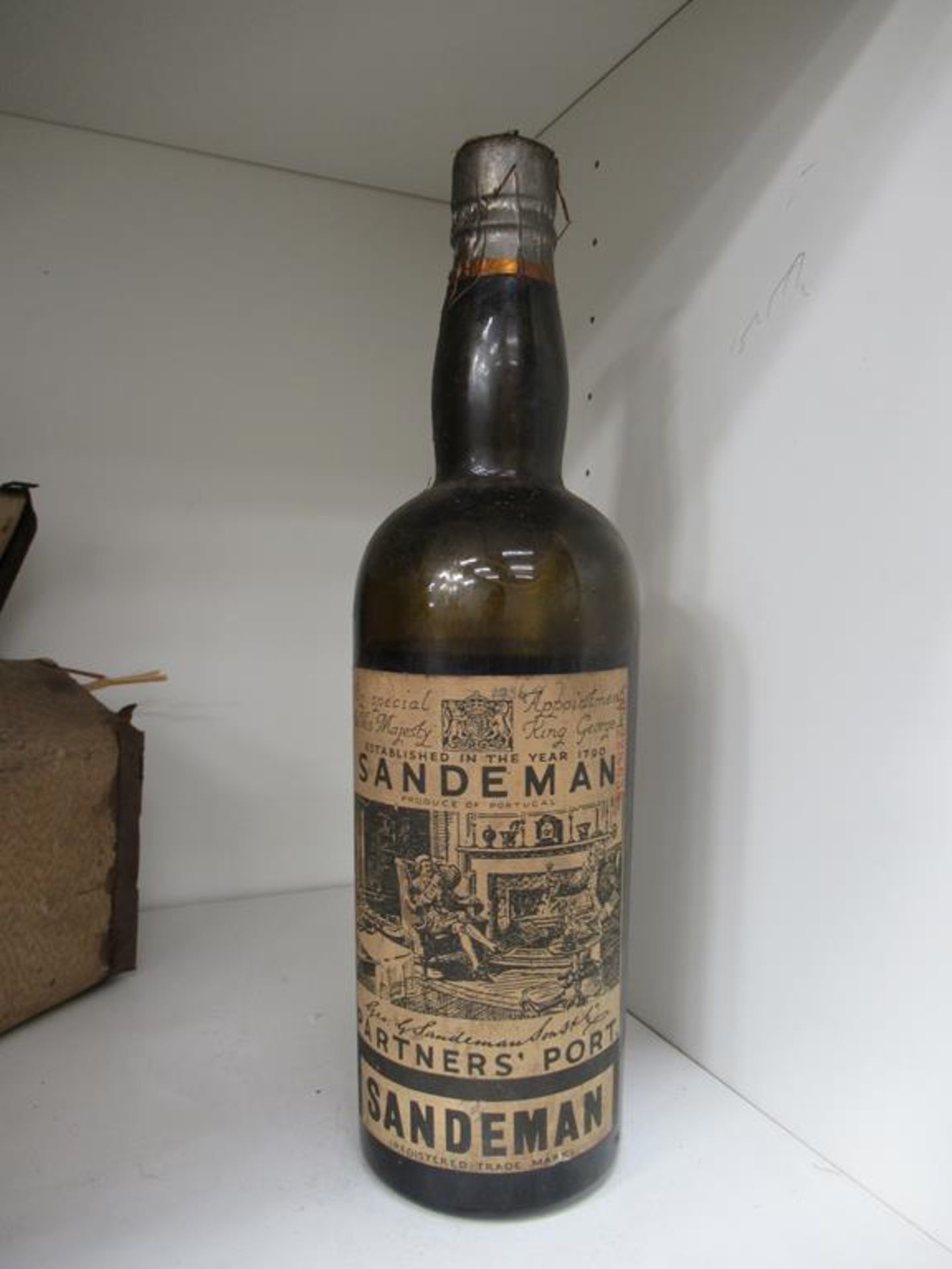 Unopened Bottle of Sandeman Partner's Port (bottled in 1936?) - please note - some missing due to ei - Image 2 of 5
