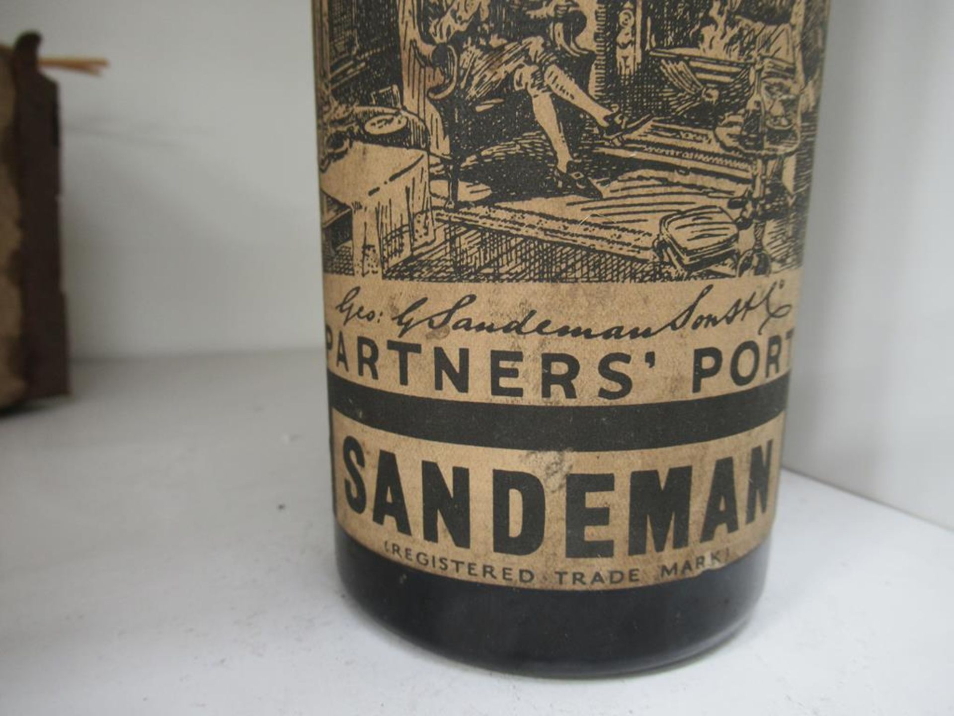 Unopened Bottle of Sandeman Partner's Port (bottled in 1936?) - please note - some missing due to ei - Image 3 of 5