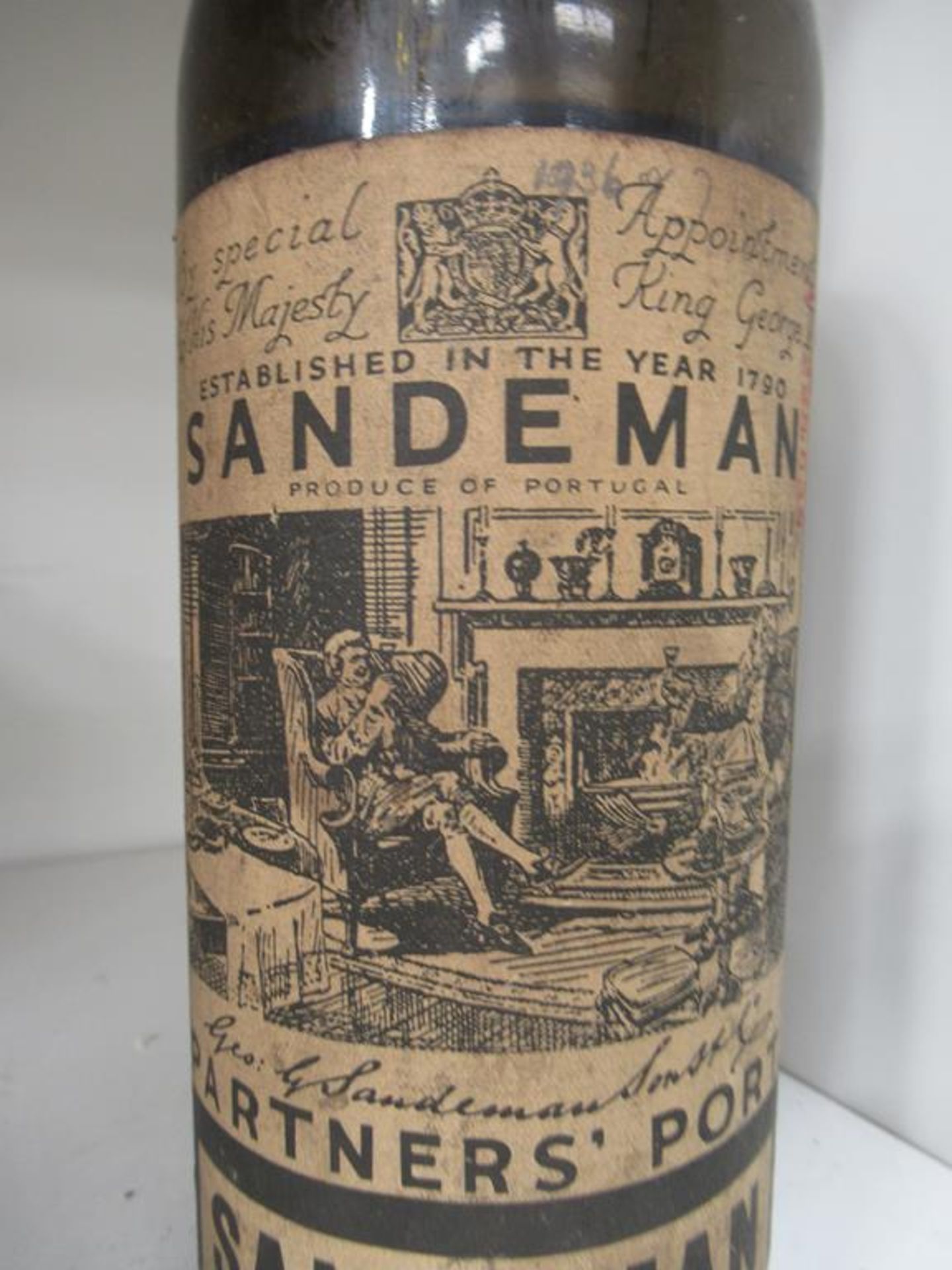 Unopened Bottle of Sandeman Partner's Port (bottled in 1936?) - please note - some missing due to ei - Image 4 of 5