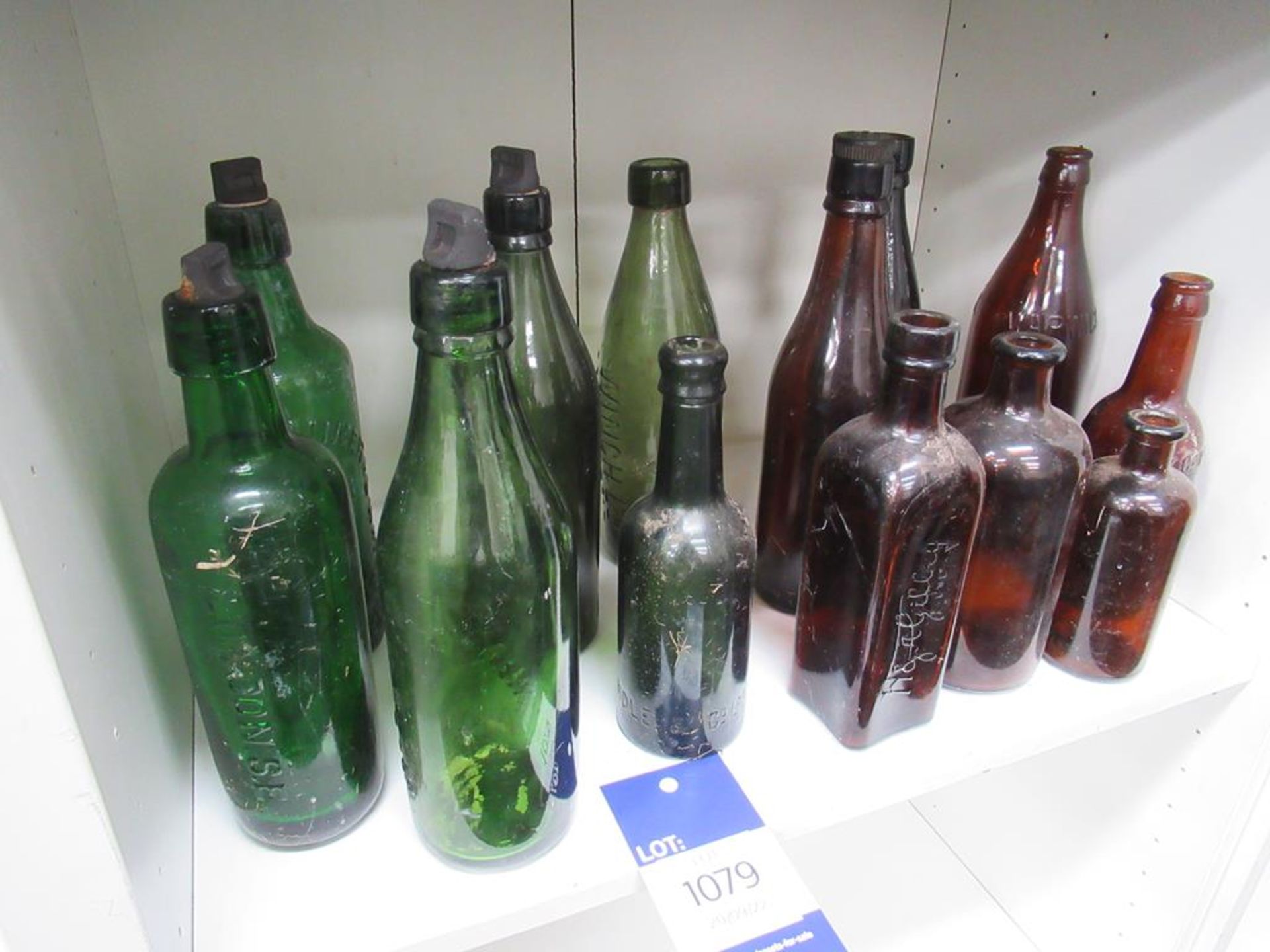 Qty of Green & Brown Coloured Glass Bottles - Image 2 of 6