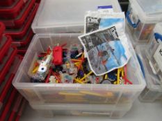 Qty of KNEX to 4 plastic bins