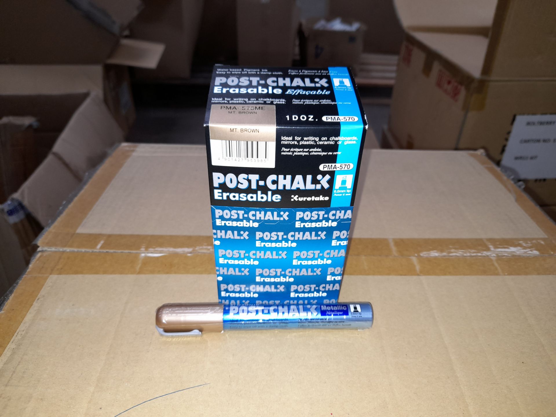 1 x Box of Kuretake Post-chalk Erasable MT Brown P