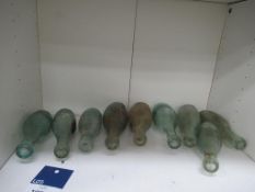 9x C.Mumby & Co. Ltd Hamilton Style Glass Bottles