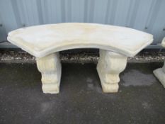 Ornate and Curved Topped Garden Bench