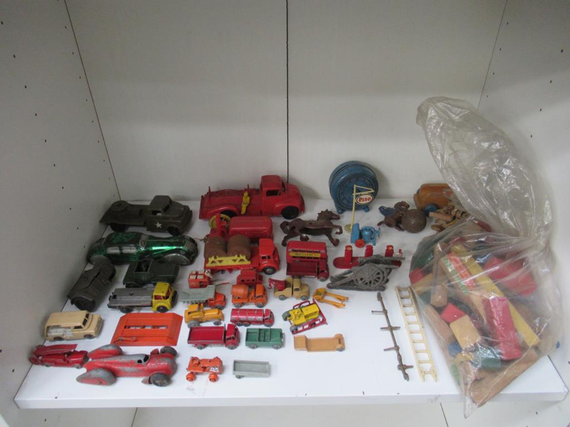 2x Shelves of Assorted Vintage Toys, including diecast vehicles, trains, cigarette cards etc. - Image 3 of 3