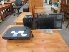 Acer 19.5" HD Monitor, Canon MG9250 Printer and a Fellowes Shredder