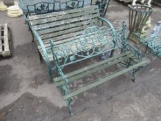 2x Metal Framed Benches